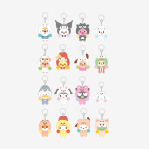 STRAY KIDS [SKZOO X SANRIO] – SECRET FLOCKED FIGURE KEYRING (CHEER UP VER.)